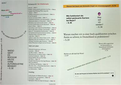 Brand eins Inhaltsverzeichnis