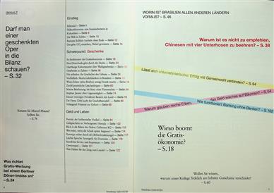 Brand eins Inhaltsverzeichnis