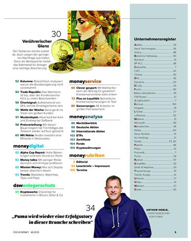 Focus Money Inhaltsverzeichnis
