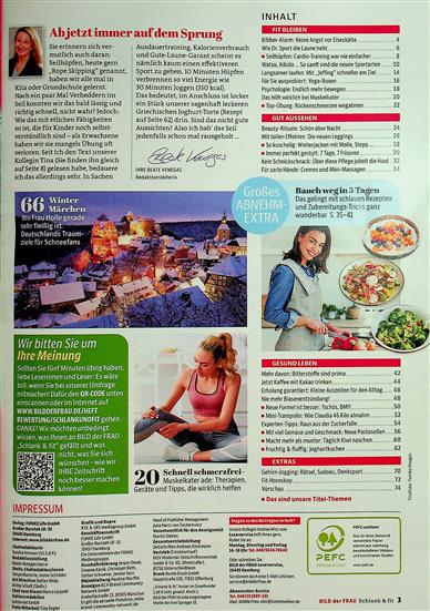 Bild der Frau - Schlank und Fit Inhaltsverzeichnis