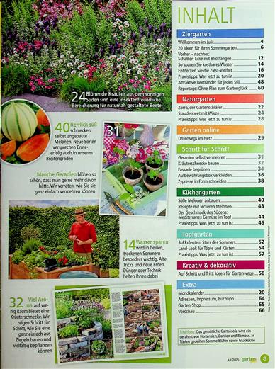 Gartenspaß Inhaltsverzeichnis