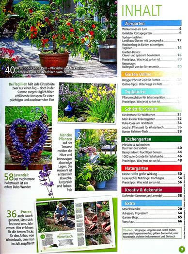 Gartenspaß Inhaltsverzeichnis