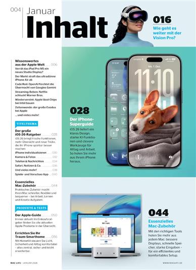 Mac Life Inhaltsverzeichnis