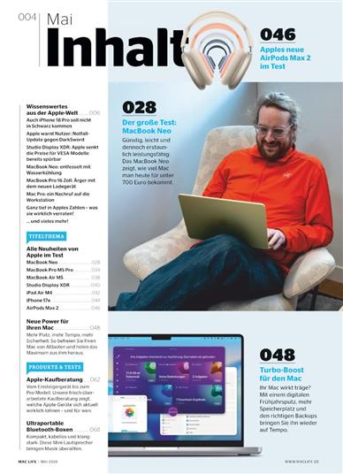 Mac Life Inhaltsverzeichnis