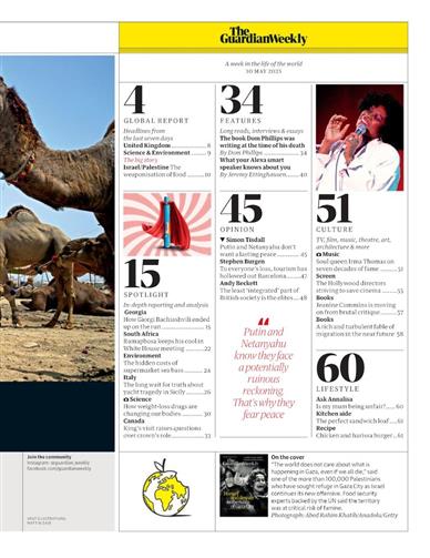 Guardian Weekly Inhaltsverzeichnis