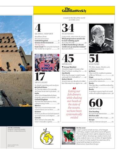 Guardian Weekly Inhaltsverzeichnis