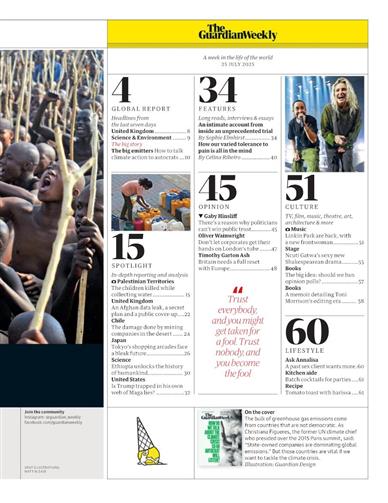 Guardian Weekly Inhaltsverzeichnis
