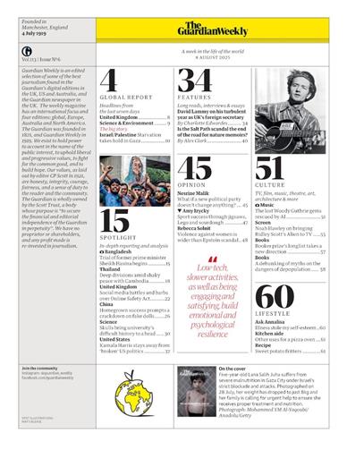 Guardian Weekly Inhaltsverzeichnis