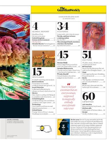 Guardian Weekly Inhaltsverzeichnis