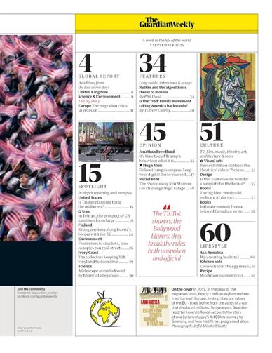 Guardian Weekly Inhaltsverzeichnis