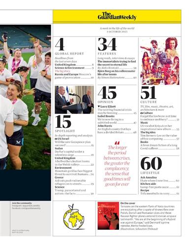 Guardian Weekly Inhaltsverzeichnis