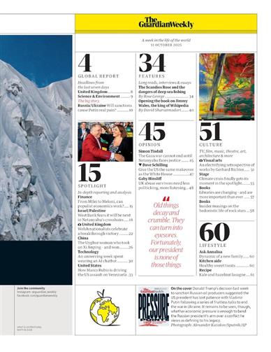 Guardian Weekly Inhaltsverzeichnis