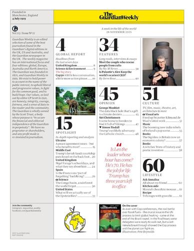 Guardian Weekly Inhaltsverzeichnis