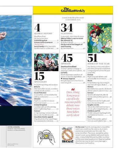 Guardian Weekly Inhaltsverzeichnis