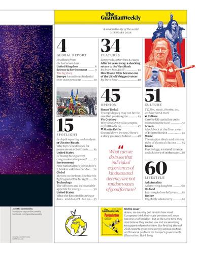 Guardian Weekly Inhaltsverzeichnis