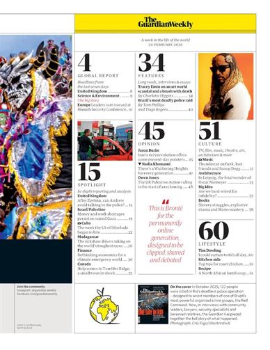 Guardian Weekly Inhaltsverzeichnis