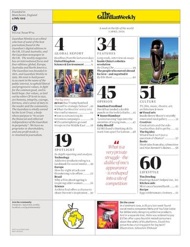 Guardian Weekly Inhaltsverzeichnis