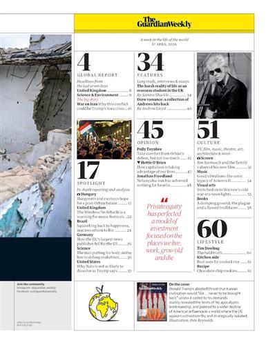 Guardian Weekly Inhaltsverzeichnis