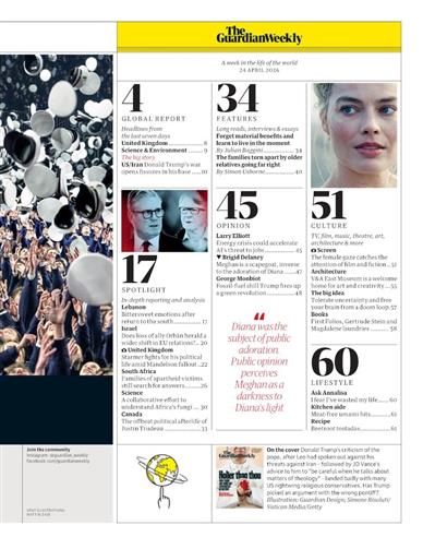 Guardian Weekly Inhaltsverzeichnis