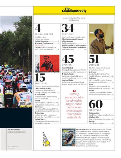 Guardian Weekly Inhaltsverzeichnis