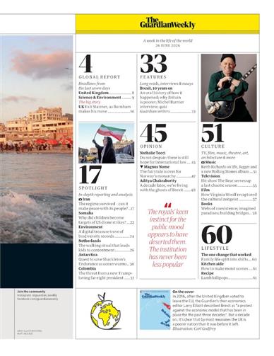 Guardian Weekly Inhaltsverzeichnis