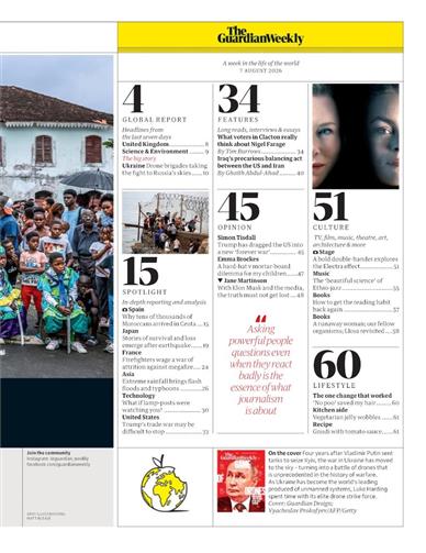 Guardian Weekly Inhaltsverzeichnis