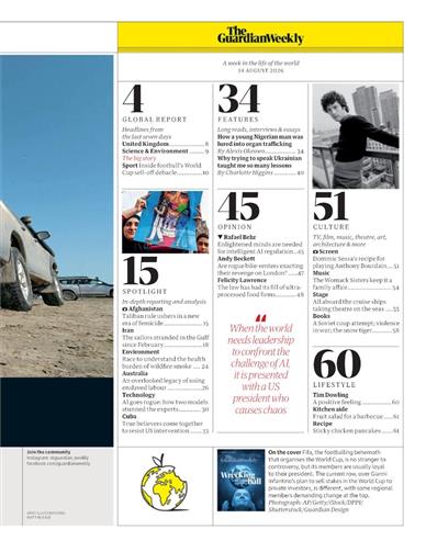 Guardian Weekly Inhaltsverzeichnis