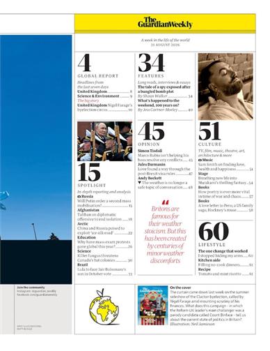 Guardian Weekly Inhaltsverzeichnis