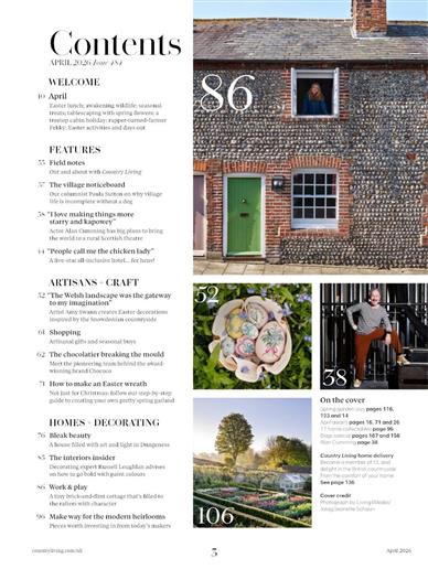 Country Living (UK) Inhaltsverzeichnis