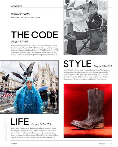 Esquire (UK) Inhaltsverzeichnis