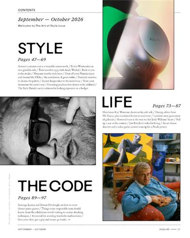 Esquire (UK) Inhaltsverzeichnis
