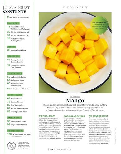 Good Housekeeping UK Inhaltsverzeichnis