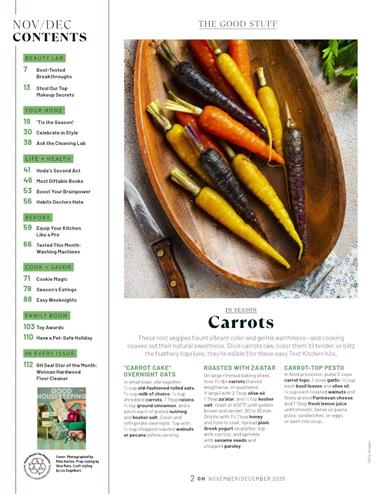 Good Housekeeping UK Inhaltsverzeichnis