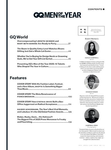 GQ (UK) Inhaltsverzeichnis