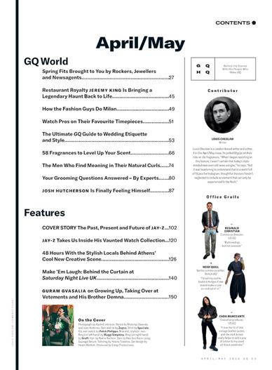 GQ (UK) Inhaltsverzeichnis