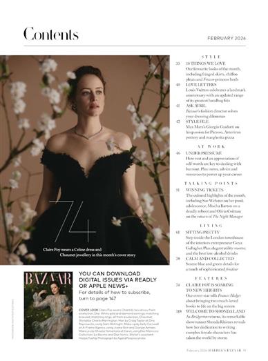 Harpers Bazaar (UK) Inhaltsverzeichnis