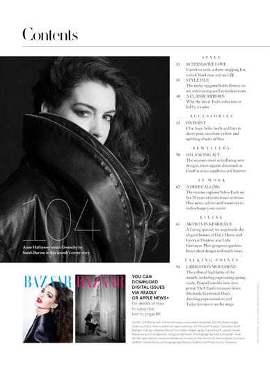 Harpers Bazaar (UK) Inhaltsverzeichnis