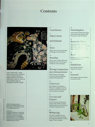 World of Interiors (UK) Inhaltsverzeichnis