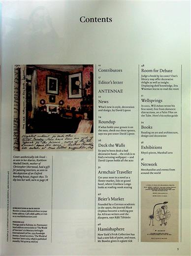 World of Interiors (UK) Inhaltsverzeichnis