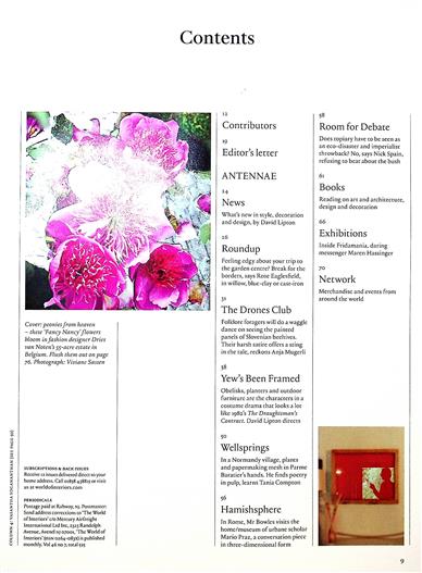 World of Interiors (UK) Inhaltsverzeichnis