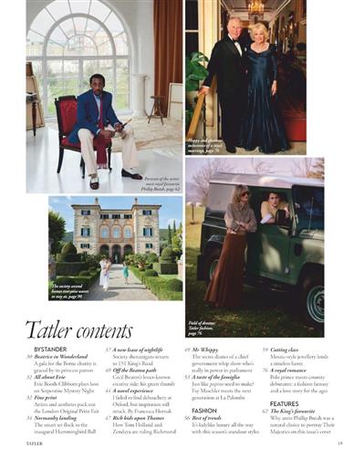 Tatler (UK) Inhaltsverzeichnis