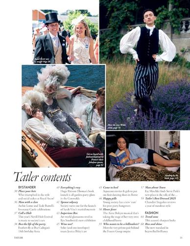 Tatler (UK) Inhaltsverzeichnis