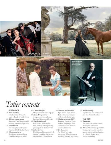 Tatler (UK) Inhaltsverzeichnis