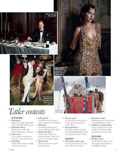 Tatler (UK) Inhaltsverzeichnis