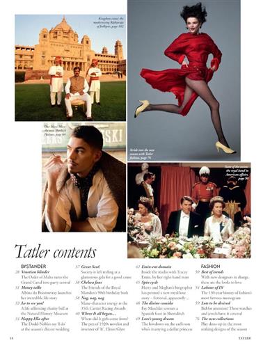 Tatler (UK) Inhaltsverzeichnis