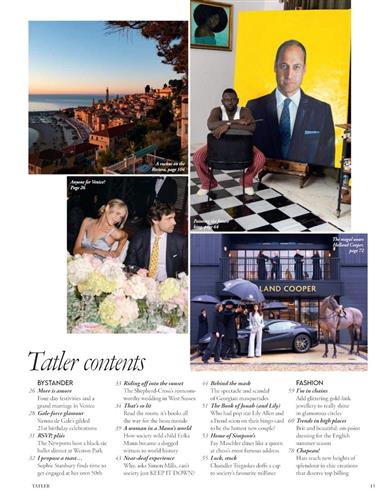 Tatler (UK) Inhaltsverzeichnis