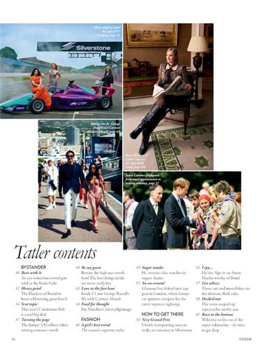 Tatler (UK) Inhaltsverzeichnis