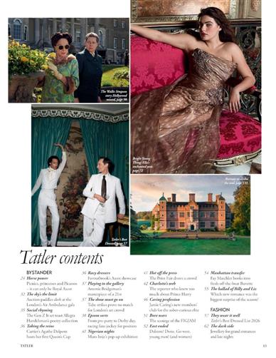 Tatler (UK) Inhaltsverzeichnis