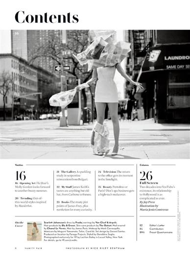 Vanity Fair (UK) Inhaltsverzeichnis