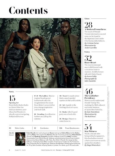 Vanity Fair (UK) Inhaltsverzeichnis
